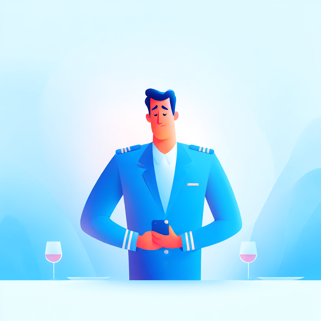 Pilot distracted by phone at dinner
